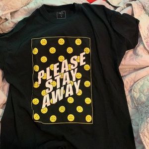 Please Stay Away Sad Face Shirt